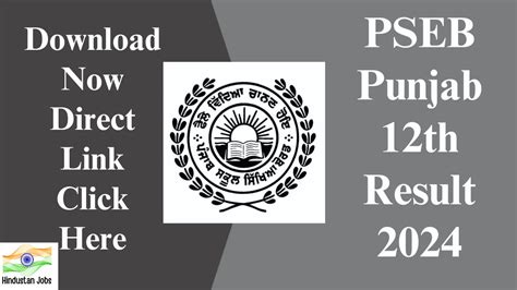 PSEB 12th Result 2024 (Out), Check Result Link@pseb.ac.in, .